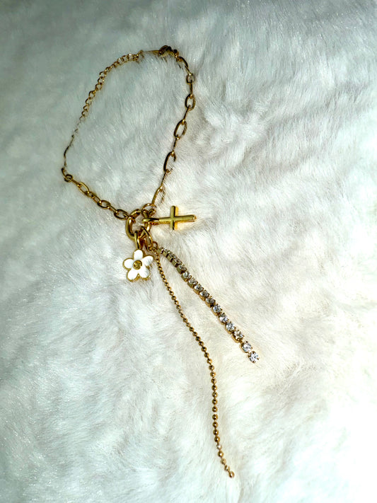 Charm Ring Bracelet Flora